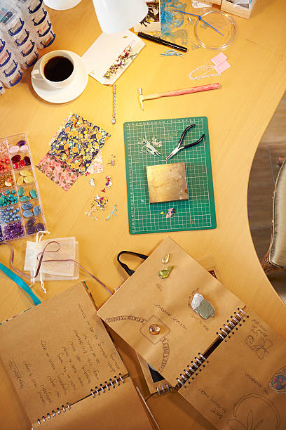 istock Overhead View Of Jewelers Work Bench 527613791