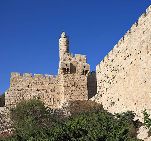 istock The Tower of David and  sunset 527614033