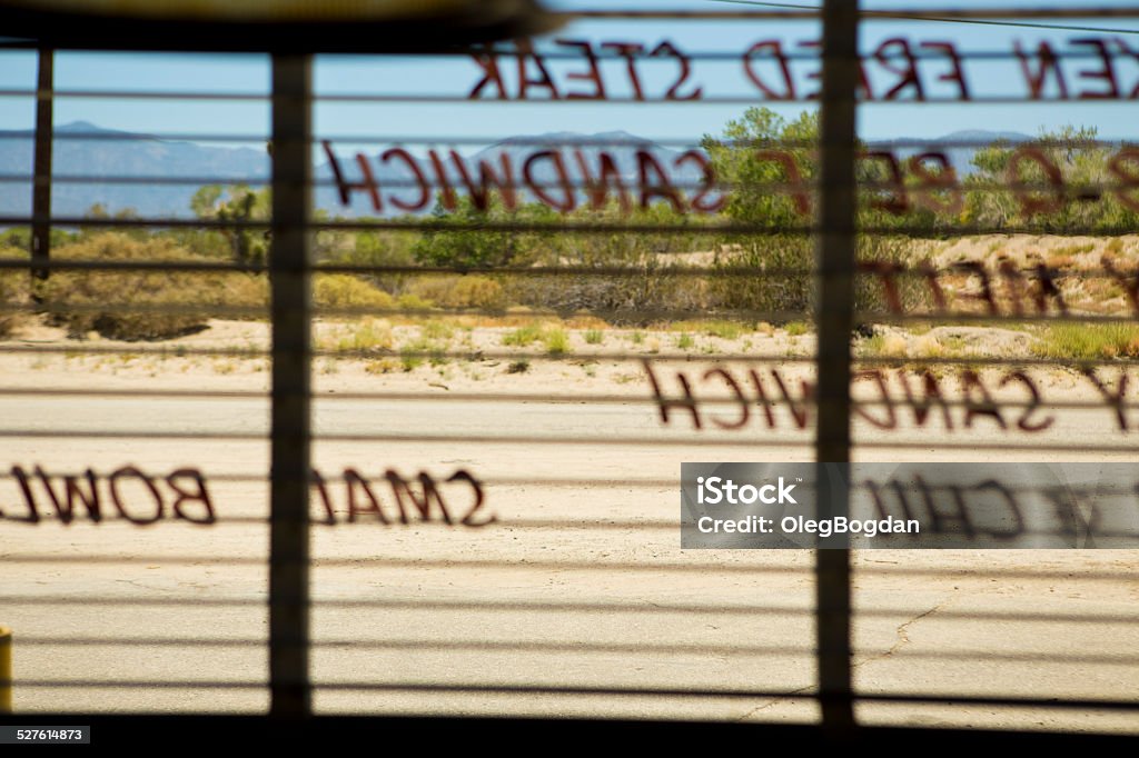 True the window Dinning in the desert Alcohol - Drink Stock Photo