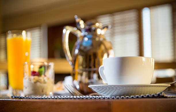 Morning Hotel Breakfast stock photo