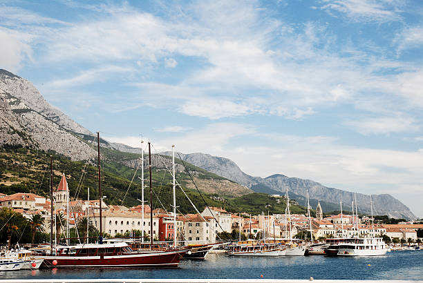 Little port in Croatia stock photo