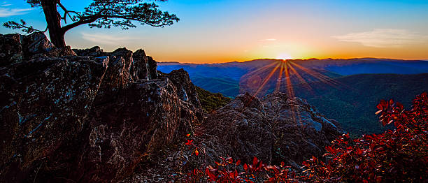 istock Sunset from The Raven's Roost Shenandoah National Park in Vrginia. 527617545