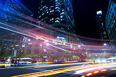 Sydney city roads at night