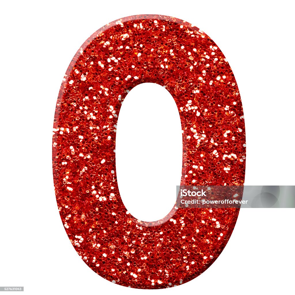 Glitter Letter O Red glitter letter O. Alphabet Stock Photo