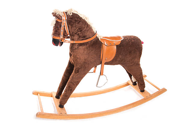 istock vintage brown rocking horse 527631595