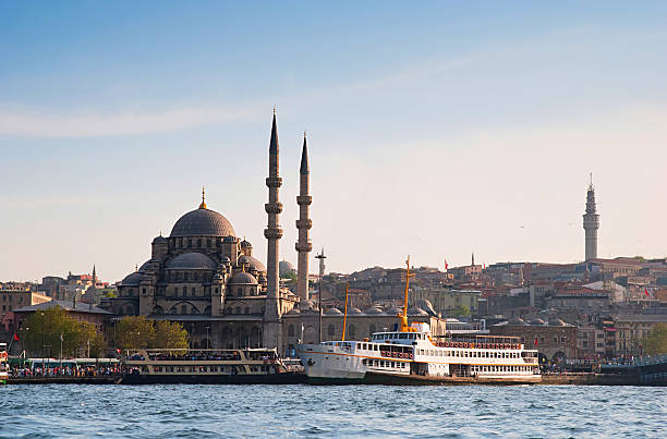 istock Istanbul New Mosque and Ships, Turkey 527631907