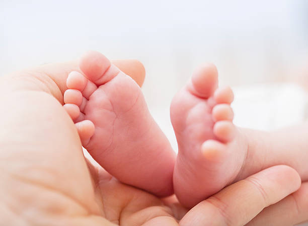 istock Newborn Baby Feet 527633469