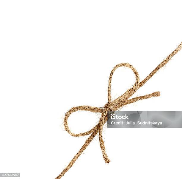 String Or Twine Tied In A Bow Isolated Stock Photo - Download