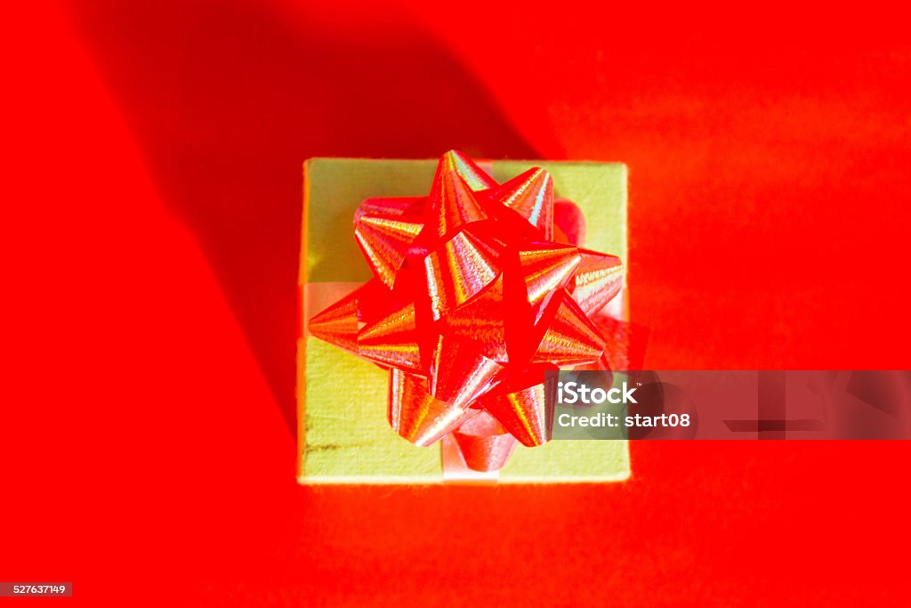 Bow on gift Bow on the gift box Birthday Stock Photo