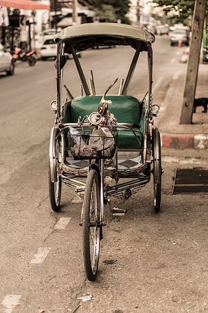 istock Old tricycle on the street 527655255
