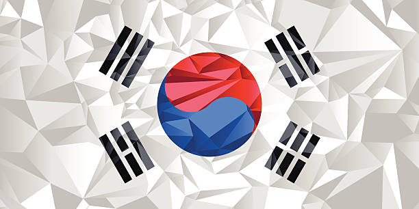ilustraciones, imágenes clip art, dibujos animados e iconos de stock de bandera de corea del sur - south corea