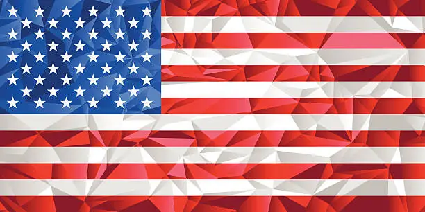 Vector illustration of USA Flag