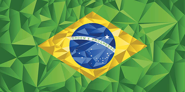 브라질 플래깅 - pixelation stock illustrations