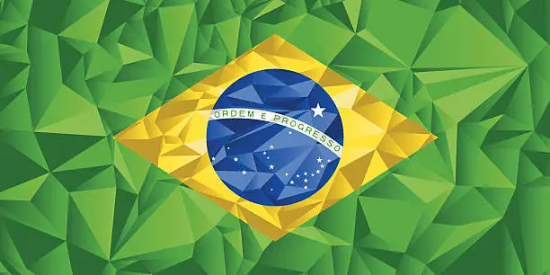 Vector illustration of Brazil Flag