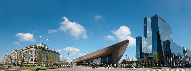 Central Station square, Rotterdam stock photo