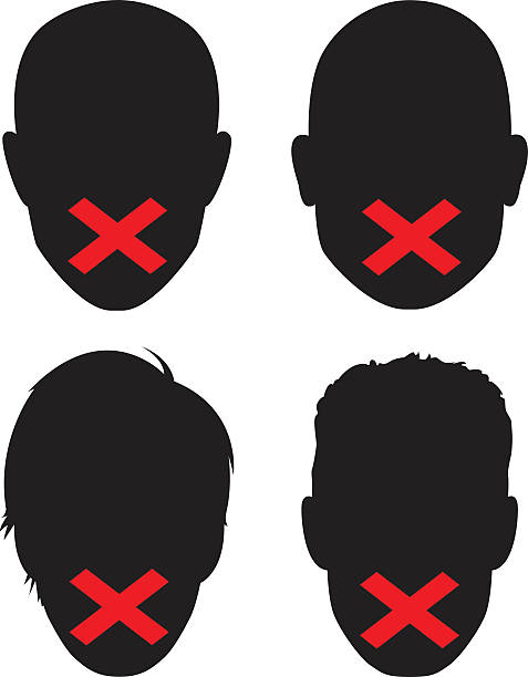 cenzura twarzy - people letter x isolated holding stock illustrations