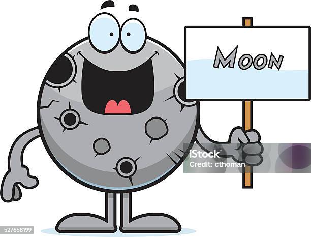 Cartoon Moon Sign Stock Illustration - Download Image Now - Cartoon, Cheerful, Clip Art