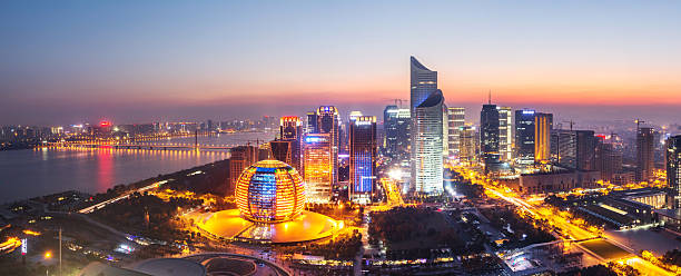 istock Urban cityscape, skyscrape at night 527658521