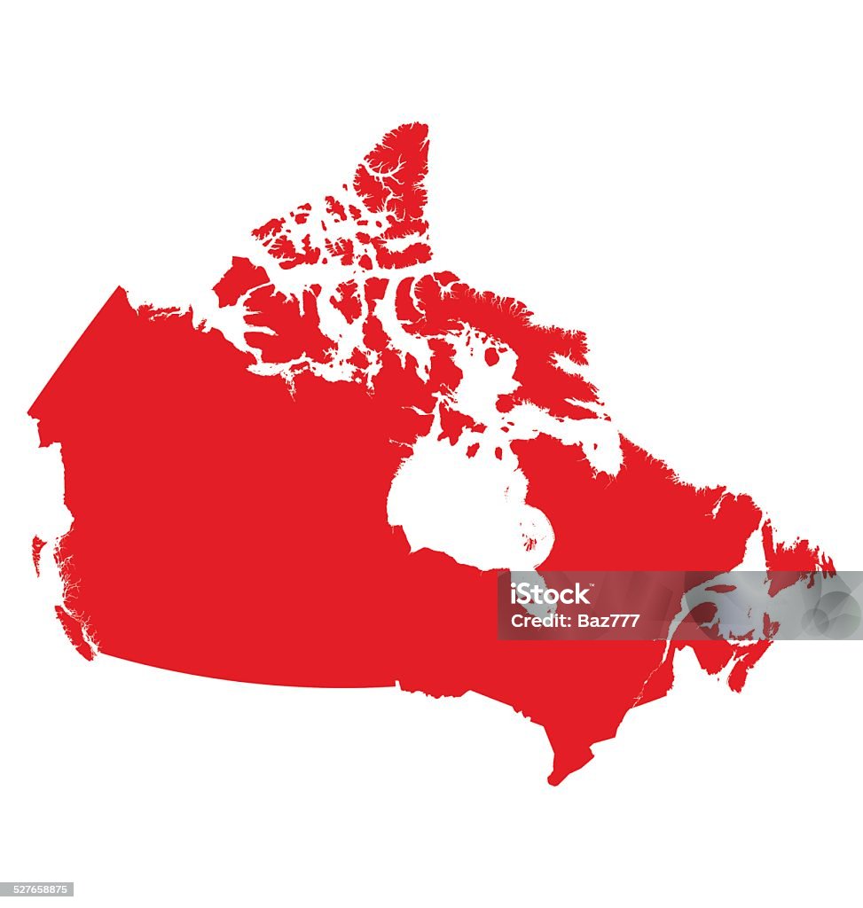 Canada Map Detailed map of Canada isolated on white background Art Product stock vector