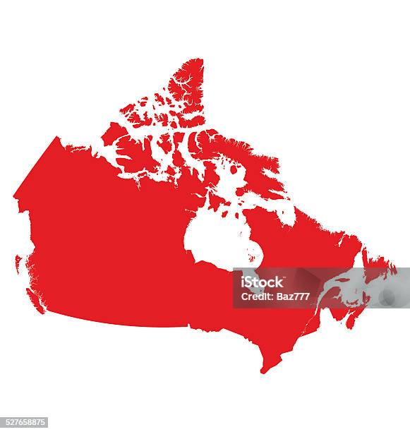 Canada Map Stock Illustration - Download Image Now - Art Product, Banner - Sign, Canada
