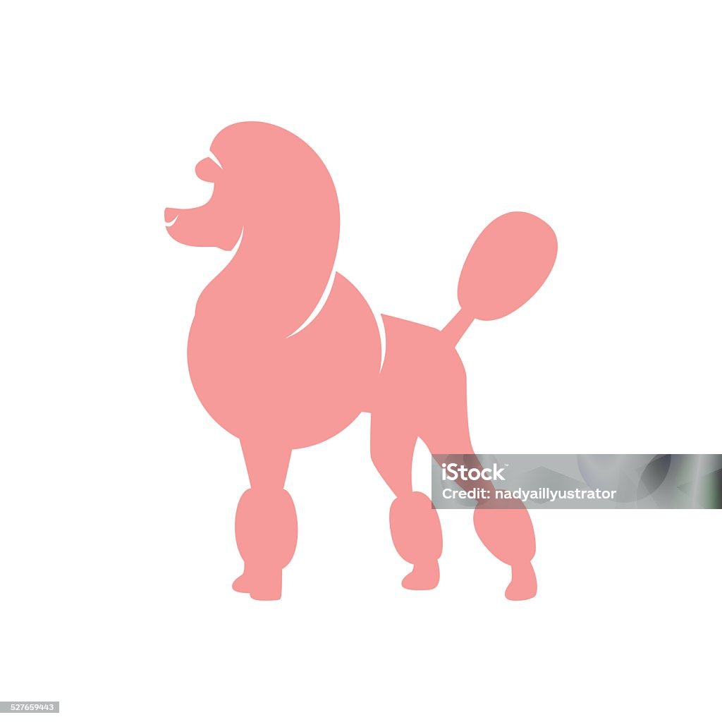 Caniche rose - clipart vectoriel de Caniche libre de droits