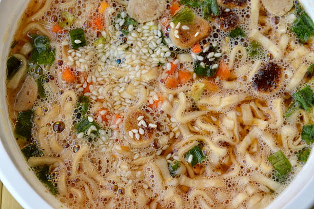 instant noodle soft boiled in plastic cup