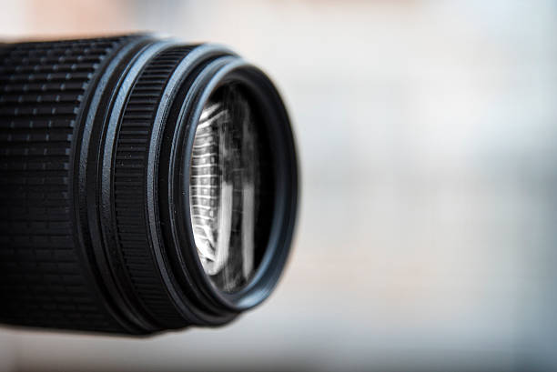 istock Close-up of a digital camera lens. Large copyspace 527660620