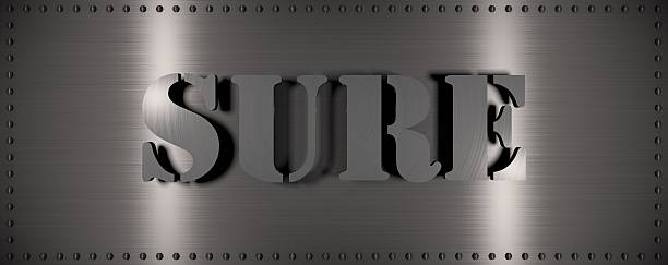 istock Steel plate with the word 