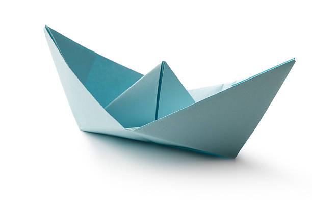Office: Paper Boat Isolated on White Background