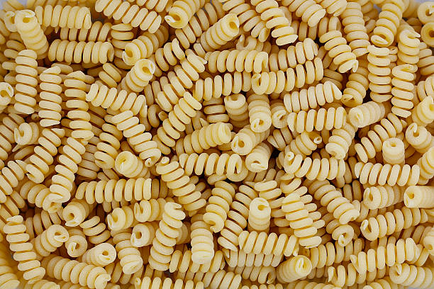 Spiral pasta, macaroni stock photo