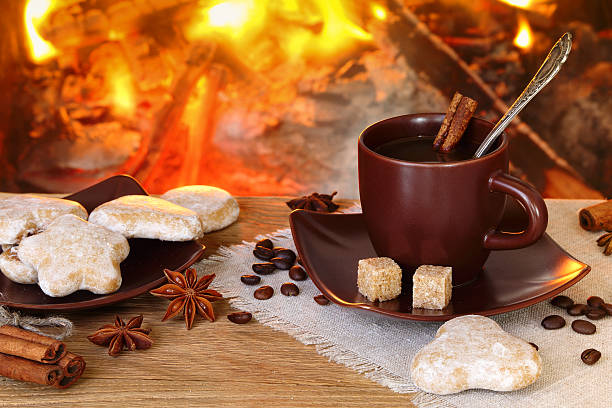 istock Cup of coffee with spices 527664548