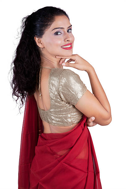 istock Beautiful Indian woman with sari clothes 527664658