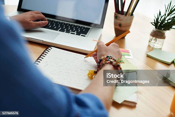 Working On Project Stock Photo - Download Image Now - Planning, Teacher, Writing - Activity