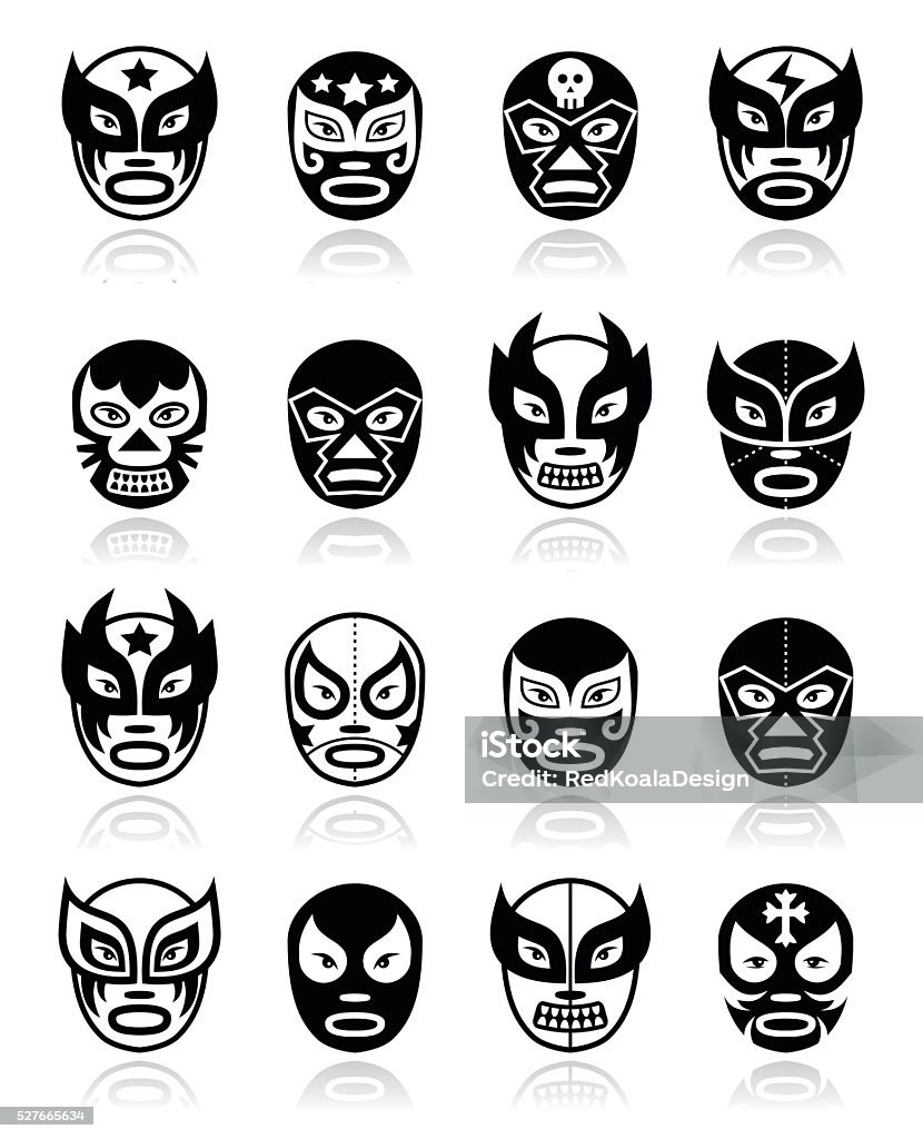 Lucha Libre Biểu Tượng Mặt Nạ Đen Đấu Vật Mexico Luchador Hình ...