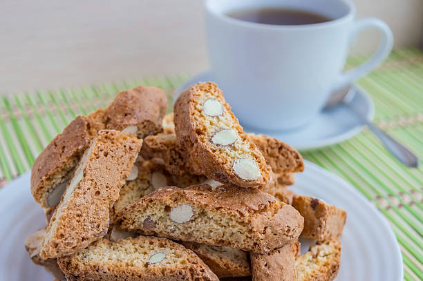 istock Almond crackers and a cup of tea 527665650