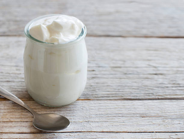 istock Jar of fresh greek yogurt 527666814