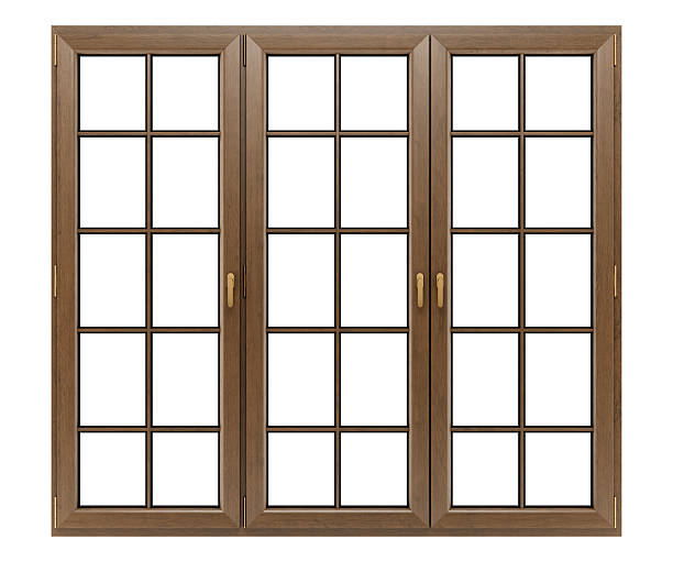 istock brown wooden window isolated on white background 527669376