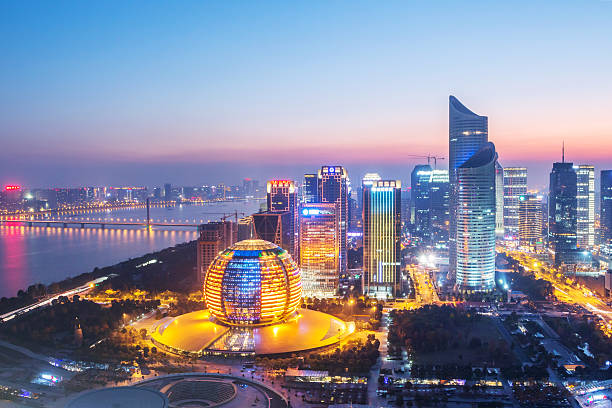 istock Urban cityscape, skyscrape at night 527673119