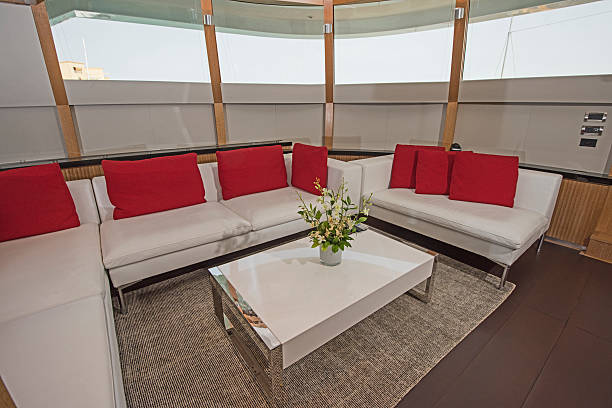 istock Salon area on large luxury motor yacht 527673712