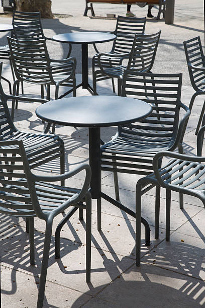 istock Cafe Restaurant Tables and Chairs 527673850