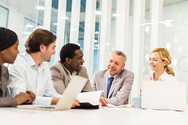 istock Discussion on a business meeting. 527674035