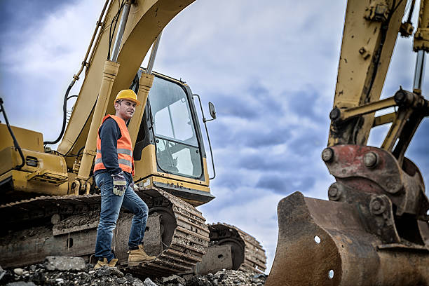 Earth Digger Driver stock photo