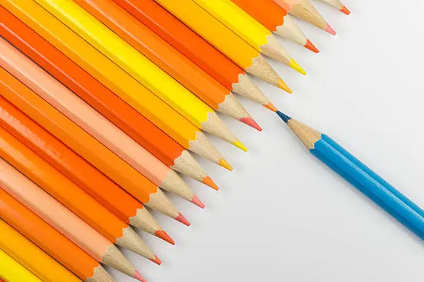 Collection of colorfull pencils as a background picture.