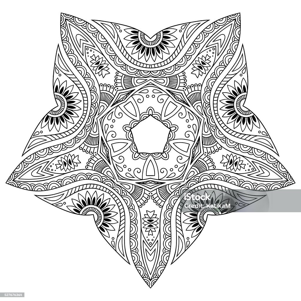 Vector henna tatoo mandala. Mehndi style. Abstract stock vector