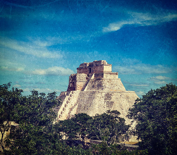 istock Mayan pyramid (Pyramid of the Magician, Adivino) in Uxmal, Mexic 527676585