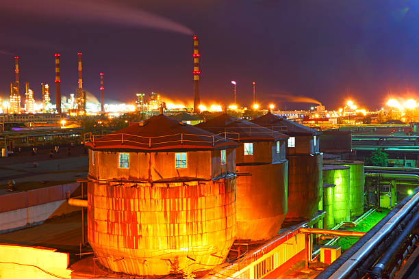 istock Oil refinery.Industrial zone. 527678119