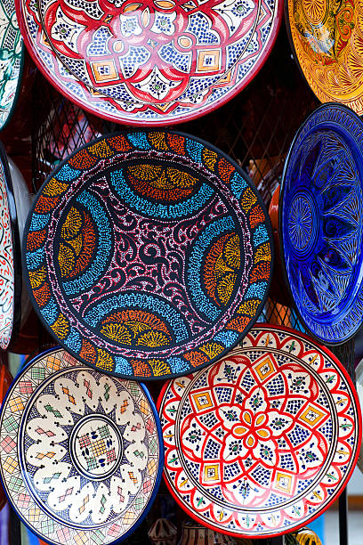 istock Plates on the market in Morocco 527680289