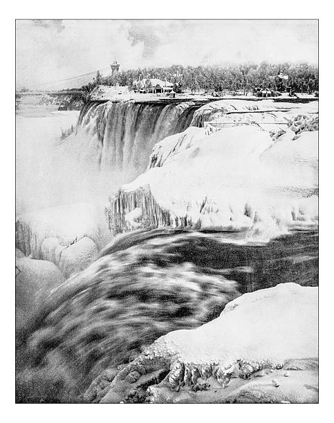 istock Antique photograph of Niagara falls (Winter 1892-3) 527680290