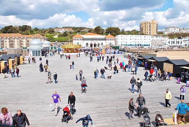 Hastings pier, England stock photo