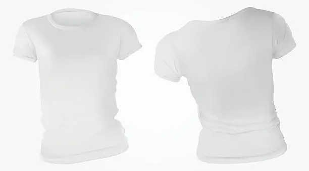 Vector illustration of Women White T-Shirt Design Template